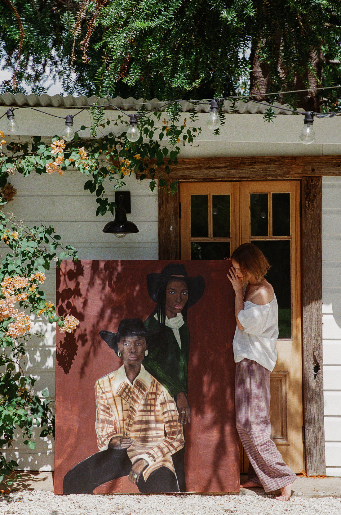 Cowgirls In Gold Rings By Hattie Zampa