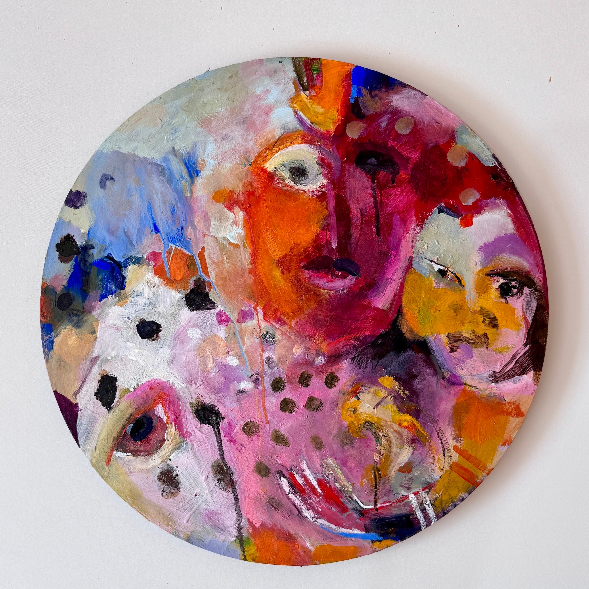 Circle round abstract painting by Panchali Sheth for Gallery Alchemy