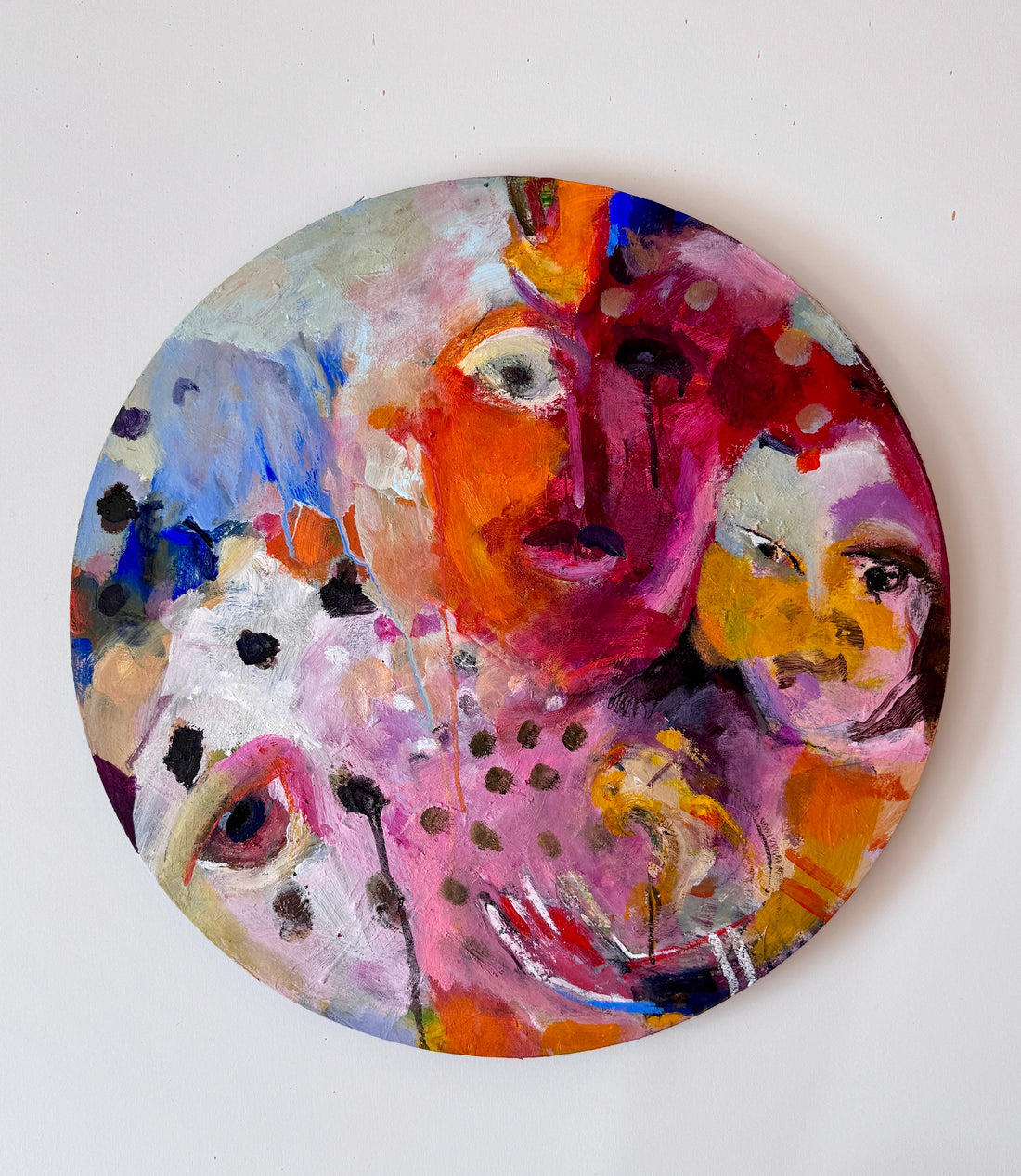 Circle round abstract painting by Panchali Sheth for Gallery Alchemy